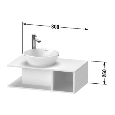 Szafka wisząca podumywalkowa 80x48 cm DE491802222 Duravit D-Neo