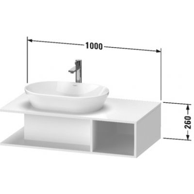 Szafka wisząca podumywalkowa 100x55 cm DE492902222 Duravit D-Neo