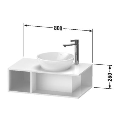 Szafka wisząca podumywalkowa 80x48 cm DE493802222 Duravit D-Neo