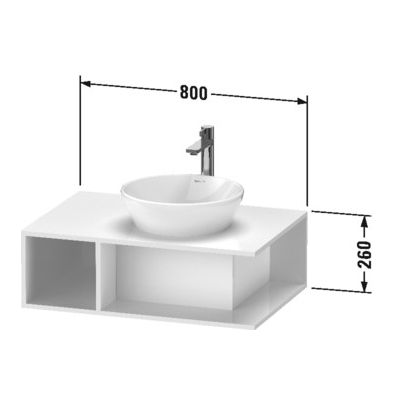 Szafka wisząca podumywalkowa 80x55 cm DE495802222 Duravit D-Neo