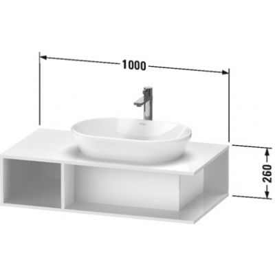Szafka wisząca podumywalkowa 100x55 cm DE495902222 Duravit D-Neo