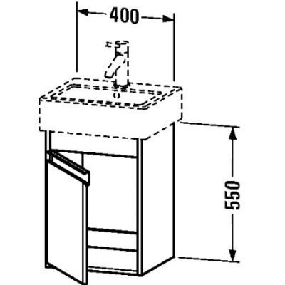Szafka podumywalkowa wisząca 40x32 cm KT6630R1818 Duravit Ketho