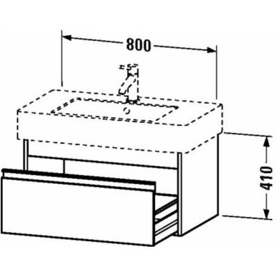 Szafka podumywalkowa wisząca 80x45.5 cm KT669007575 Duravit Ketho