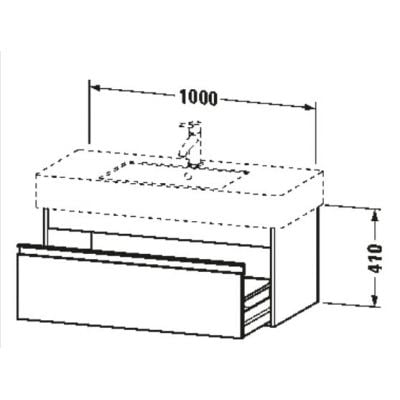 Szafka 100x45.5x41 cm podumywalkowa wisząca dąb KT669103030 Duravit Ketho