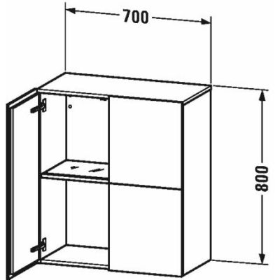 Szafka wisząca boczna 70x36.3 cm LC117702222 Duravit L-Cube