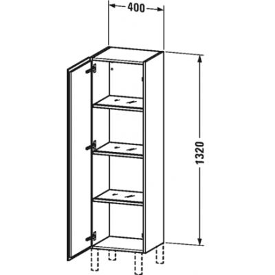 Szafka 40x36.3 cm LC1178L8080 Duravit L-Cube