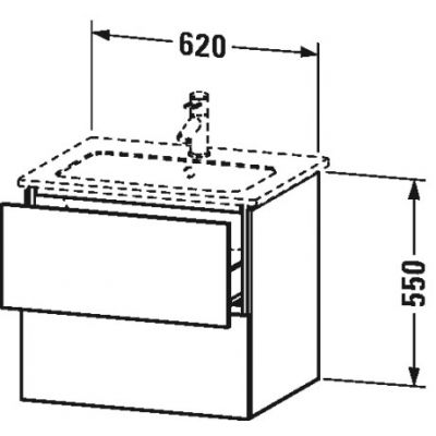 Szafka wisząca podumywalkowa 62x48.1 cm LC624001818 Duravit L-Cube