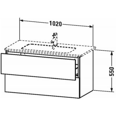 Szafka wisząca podumywalkowa 102x48.1 cm LC624201818 Duravit L-Cube