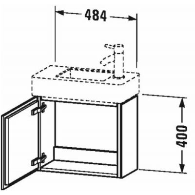 Szafka wisząca podumywalkowa 48x24 cm LC6246L1818 Duravit L-Cube
