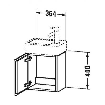 Szafka wisząca podumywalkowa 36.4x24.1 cm LC6293R1818 Duravit L-Cube
