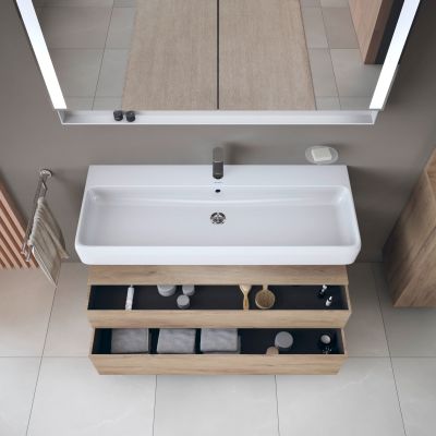 Szafka 119x47x59 cm podumywalkowa wisząca dąb QA4396055550010 Duravit Qatego