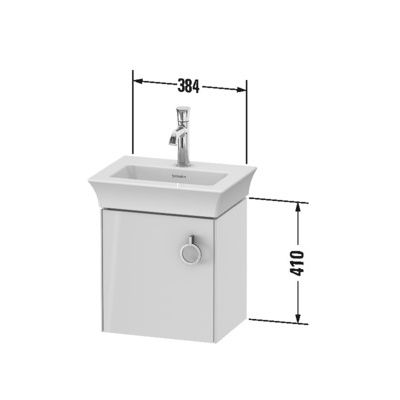 Szafka wisząca podumywalkowa 38.4x29.8 cm WT4250L8585 Duravit White Tulip