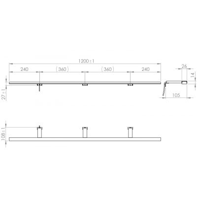 Kinkiet 1x18 W chrom RE071200010040 Elita Esther