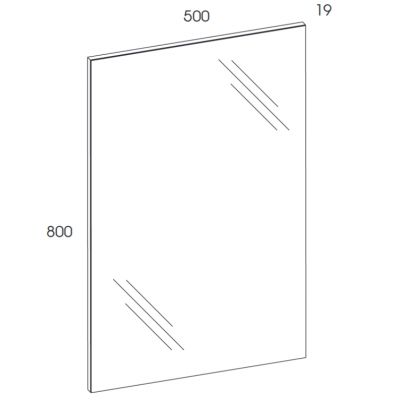 Lustro 50x80 cm prostokątne RE066451000010 Elita Street Plus