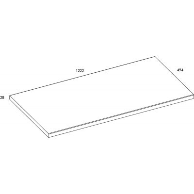 Blat 122.2x49.4 cm czarny RE051201047160 Elita Lofty