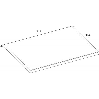 Blat 71.7x49.4 cm czarny RE050700057160 Elita Lofty