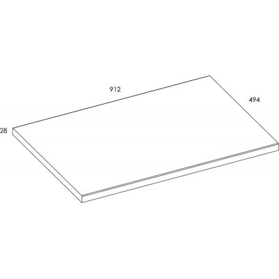 Blat 91x49 cm biały RE050900045290 Elita Lofty