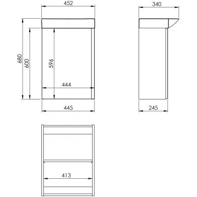 Umywalka z szafką 45.2 cm orzech RE020450147060 Elita Summer