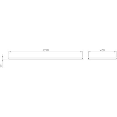 Blat 121x46 cm biały RE051200045290 Elita ElitStone
