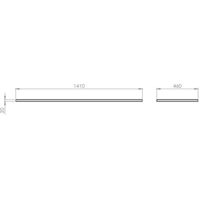 Blat 141x46 cm biały RE051202045290 Elita ElitStone
