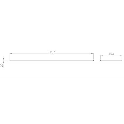 Blat naszafkowy 190x49.4 cm biały RE051900045290 Elita ElitStone