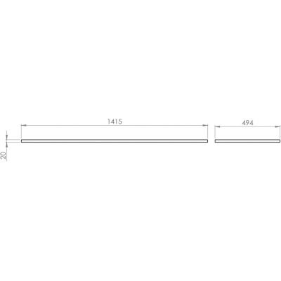 Blat naszafkowy 141.5x49.4 cm czarny RE051401047160 Elita ElitStone