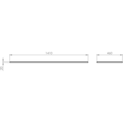 Blat 141x46 cm czarny RE051202047160 Elita ElitStone