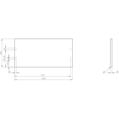 Blat 100x49 cm dąb RE05100012S780 Elita Lofty