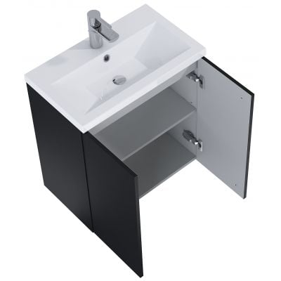 Umywalka z szafką 60.6 cm czarną RE020600117160 Elita Kido