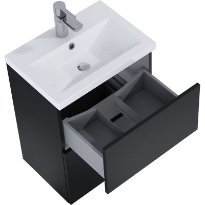 Umywalka z szafką 50 cm czarną RE020501117160 Elita Kido