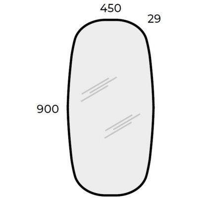 Lustro 45x90 cm z oświetleniem złoty RE060450015570 Elita