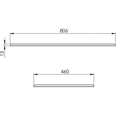 Blat naszafkowy 80.6x46 cm biały RE050800015290 Elita ElitStone