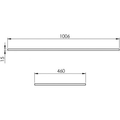 Blat naszafkowy 100.6x46 cm biały RE051000015290 Elita ElitStone
