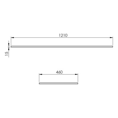 Blat naszafkowy 121x46 cm zielony RE051200017010 Elita ElitStone