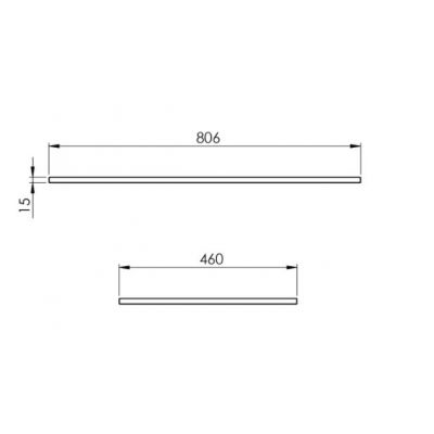 Blat naszafkowy 80.6x46 cm czarny RE050800017160 Elita ElitStone