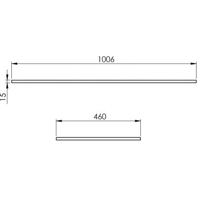 Blat naszafkowy 100x46 cm czarny RE051000017160 Elita ElitStone