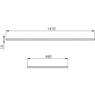 Blat naszafkowy 141x46 cm czarny RE051400017160 Elita ElitStone