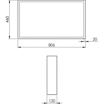 Konsola podumywalkowa 80.6x46 cm biały RE100800015290 Elita ElitStone