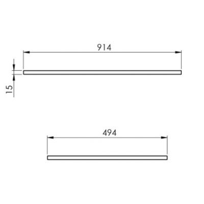 Blat 91.4x49.4 cm biały RE050900015290 Elita ElitStone