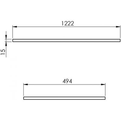 Blat 122.2x49.4 cm biały RE051200115290 Elita ElitStone