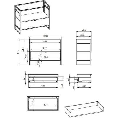 Szafka 95.7x45.5x27.5 cm biała RE011000078060 Elita Indus