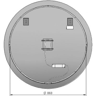 Lustro 100x100 cm okrągłe z oświetleniem złoty RE061002015450 Elita Sharon