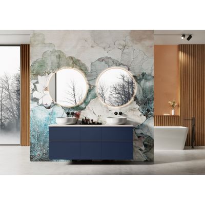 Lustro 100x100 cm okrągłe z oświetleniem złoty RE061002015450 Elita Sharon