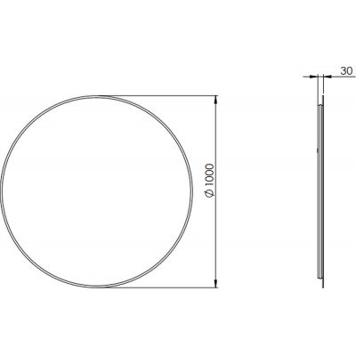 Lustro 100x100 cm okrągłe z oświetleniem złoty RE061002015450 Elita Sharon