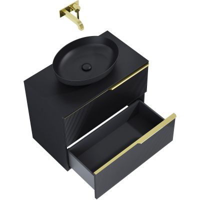 Szafka 80x45.3x63.5 cm podumywalkowa wisząca czarna RE010804047160 Elita Soho