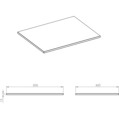 Blat naszafkowy 60.6x46 cm różowy RE050600016600 Elita ElitStone