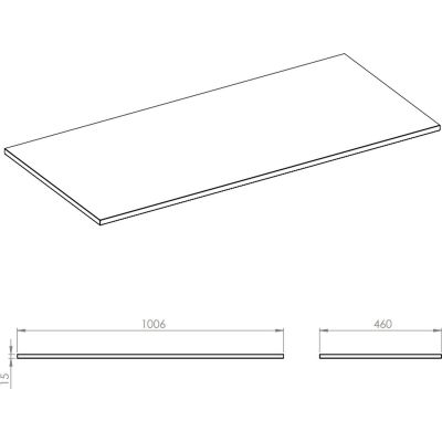 Blat naszafkowy 100.6x46 cm różowy RE051000016600 Elita ElitStone