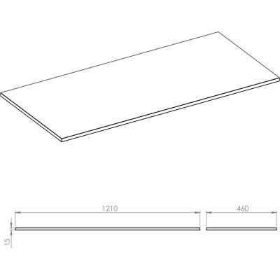 Blat 121x46 cm różowy RE051200016600 Elita ElitStone