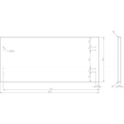 Blat naszafkowy 100.8x46 cm orzech RE05100002S170 Elita