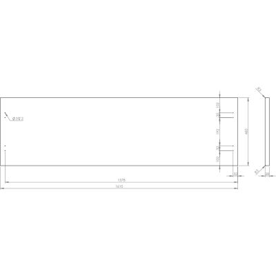 Blat naszafkowy 161x46 cm orzech RE05160012S170 Elita